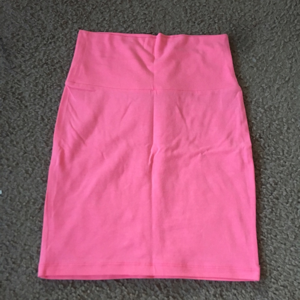 Neon pink Charlotte Russe pencil skirt